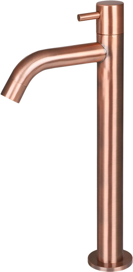Differnz wastafelkraan - koudwaterkraan - hoog - 28.5 x 11.5 cm - rood koper