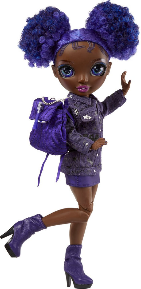 Rainbow High Junior High Special Edition Puppe – 23 cm – Krystal Bailey – Lila – Modepuppe
