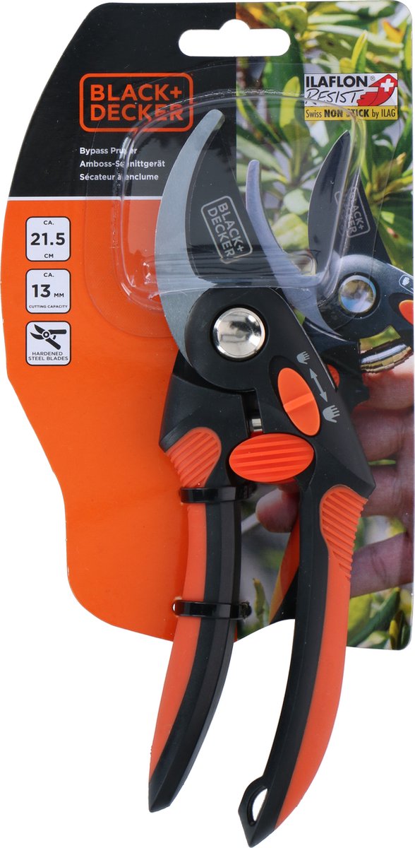 Black+decker snoeischaar 13 mm - takkenschaar ergonomische handgreep zwart