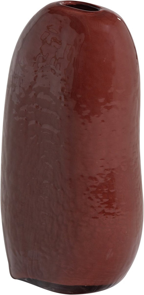 Woood sahil vaas - glas - bruinrood - 42x23x14