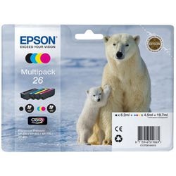 Tintenpatrone Multipack Epson T261640 Schwarz, Cyan, Magenta, Gelb