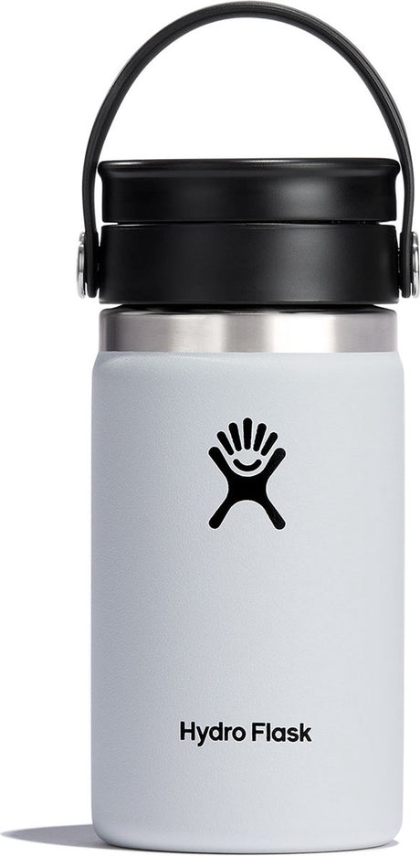 Hydro Flask Kaffeetasse mit breitem flexiblem Trinkdeckel (354 ml) – weiß