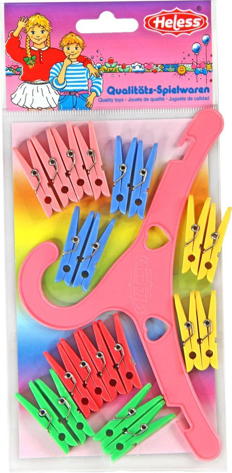 Heless Kleiderbügel Wäscheklammer-Set, 20-tlg.