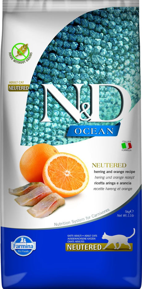 Farmina n d Ocean kastrierte Katze - Hering Orange - 5 kg