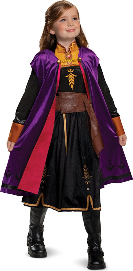 Verkleidung Disney – Die Eiskönigin 2, Anna Traveling Dress Deluxe, Größe M (7–8 Jahre), Mädchen