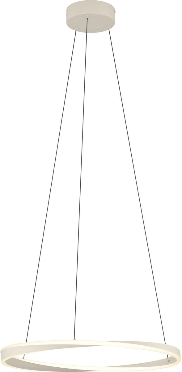 Eglo camerota hanglamp - ø 57 cm - zandkleur beige wit - instelbaar wit licht - dimbaar