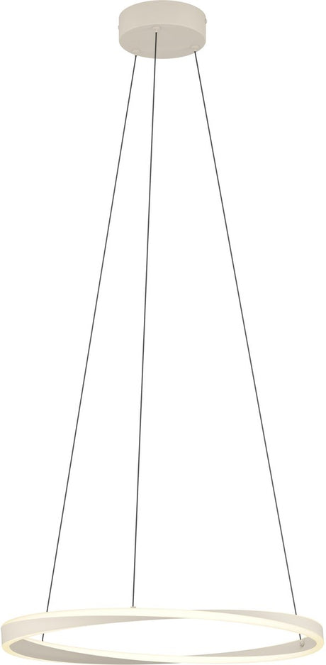 Eglo camerota hanglamp - ø 57 cm - zandkleur beige wit - instelbaar wit licht - dimbaar