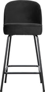 Woood Vogue Barstuhl – Samt – Schwarz – 89 x 50 x 55