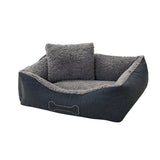Sun Garden Luxus-Hundebett Lucky + Kissen 80x70x20cm grau