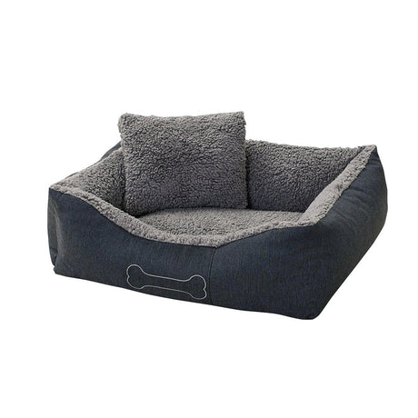 Sun Garden Luxus-Hundebett Lucky + Kissen 80x70x20cm grau