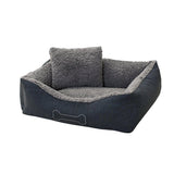 Sun Garden Sun Garden Luxus-Hundebett Lucky + Kissen 100x90x30 cm Anthrazitgrau
