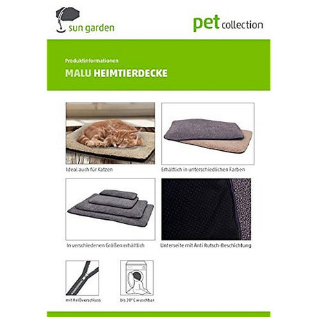 Sun Garden Malu Hundeteppich 120x80x5cm beige