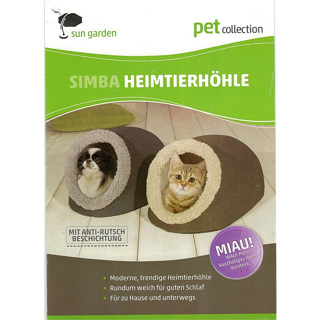 Sun Garden Simba Haustierhöhle 45x40x32cm braun beige