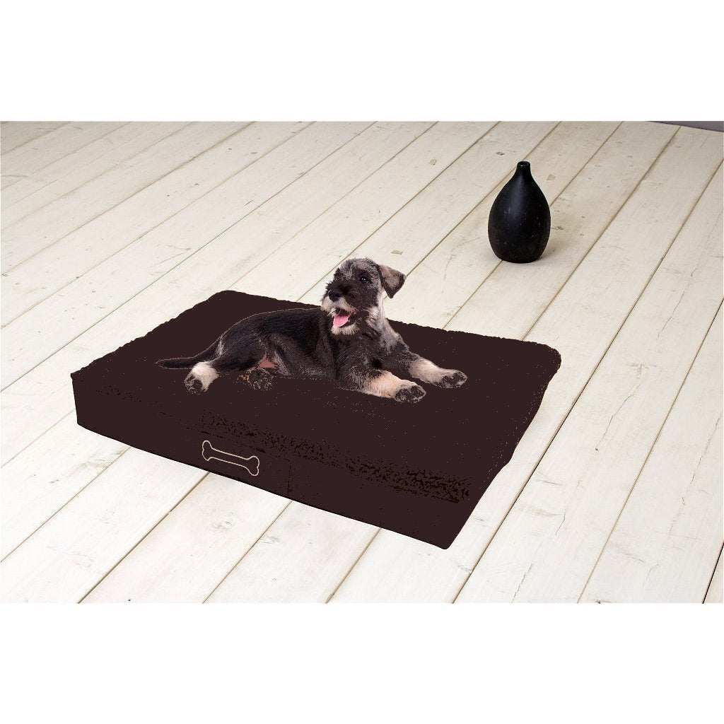 Orthopädisches Hundekissen von Sun Garden Buddy, 79 x 60 x 8 cm, dunkelbraun