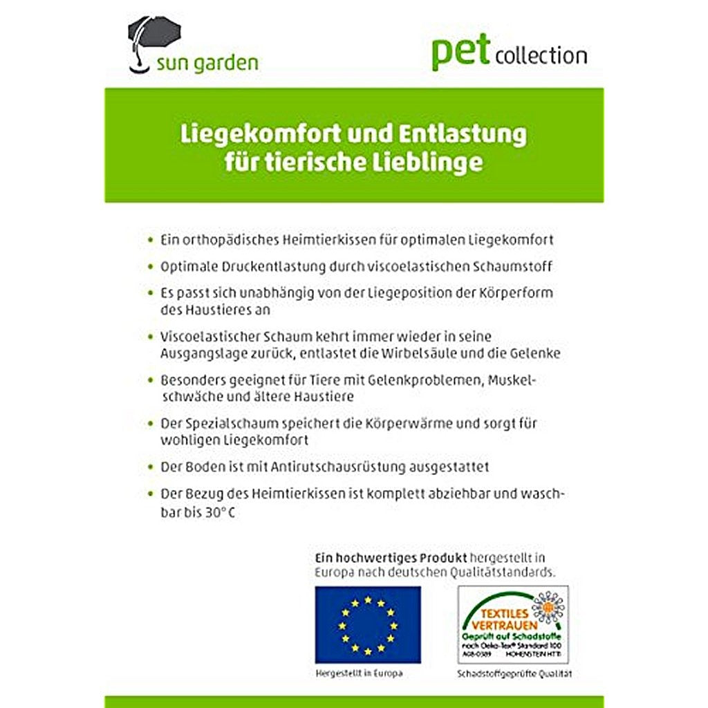 Sun Garden Buddy Orthopädisches Hundekissen 79x60x8cm Anthrazit
