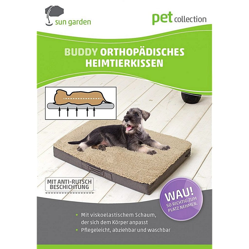 Sun Garden Buddy Orthopädisches Hundekissen 120x72x10cm Anthrazit