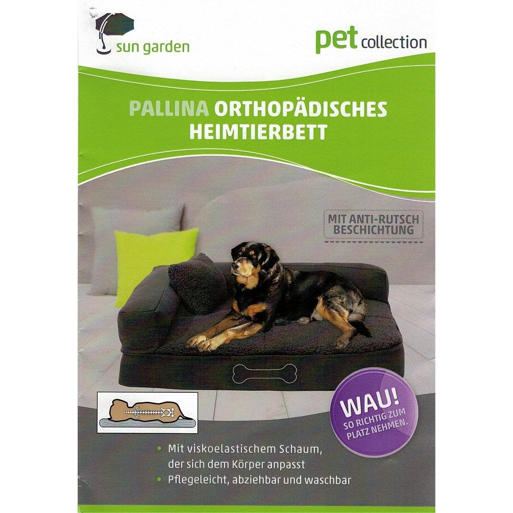Orthopädisches Hundekissen Sun Garden Pallina 80x60x25cm Anthrazitgrau