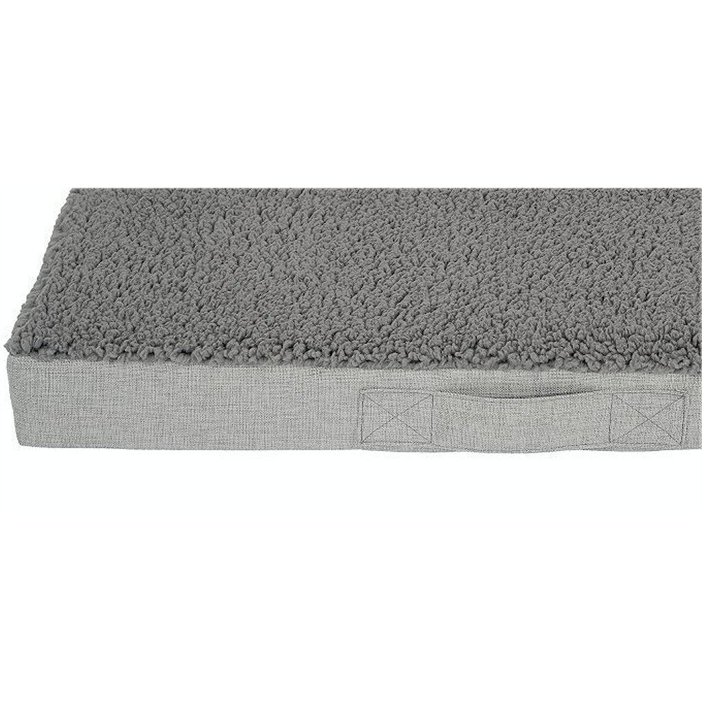 Orthopädisches Hundekissen von Sun Garden Buddy, 100 x 65 x 10 cm, hellgrau gemischt