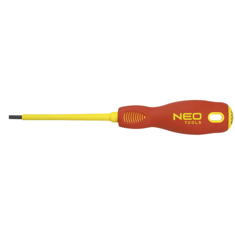 Neo Tools Flachschraubendreher 2,5 x 75 mm 1000 V CrMo-Stahl