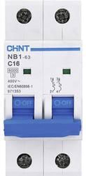 Chint 179658 nb1l zekeringautomaat 2-polig 16 a