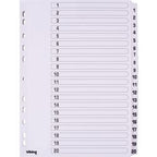 Tabbladen mylar viking karton a4 170g wit 1-20 11 gaten