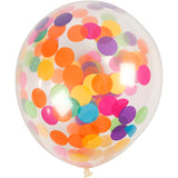 Creativ Company Luftballons mit Konfetti, rund, D 23 cm, transparent, 4 Stück 1 Box