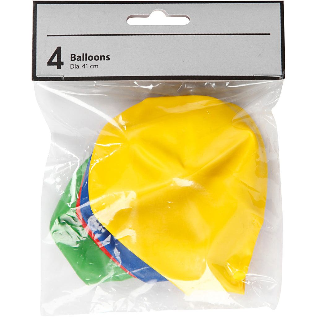 Http: www.cchobby.nl Balloons-Giga-D-41-cm-Blue-Green-Red-Yellow-4-Piece-1-Box