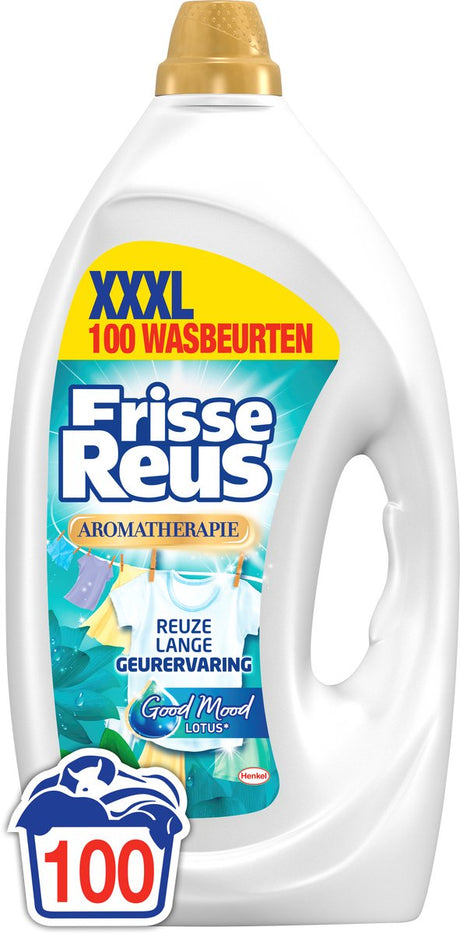 Frischer Riesen-Gel-Lotus – Flüssigwaschmittel – weiße Wäsche – frisches Dufterlebnis – 100 Wäschen – Großverpackung