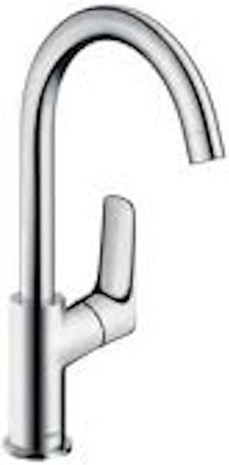 Hansgrohe Logis – Waschtisch-Mischbatterie – Einhebelbedienung – ohne Ablaufgarnitur – 210 mm – schwenkbarer Auslauf – Chrom
