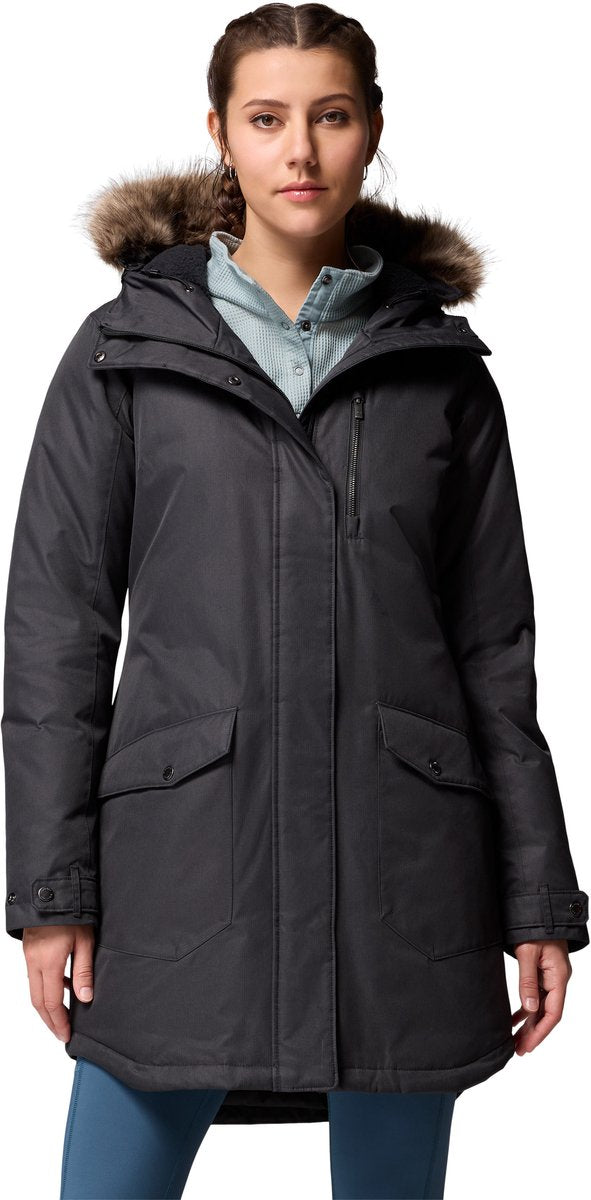 Columbia suttle mountain™ long insulated jacket dames outdoorjas - black m