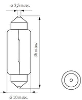 Bosma-Lampe 6V-5W Röhrchen 11x38
