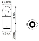 Bosma-Lampe 12V-4W BA9s