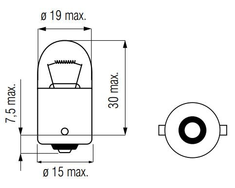 Bosma-Lampe 12V-10W BA15S Orange
