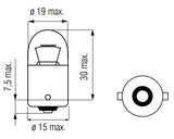 Bosma-Lampe 12V-10W BA15S Orange