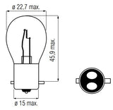 Bosma-Lampe 12V-21 5W Bay15d Rot