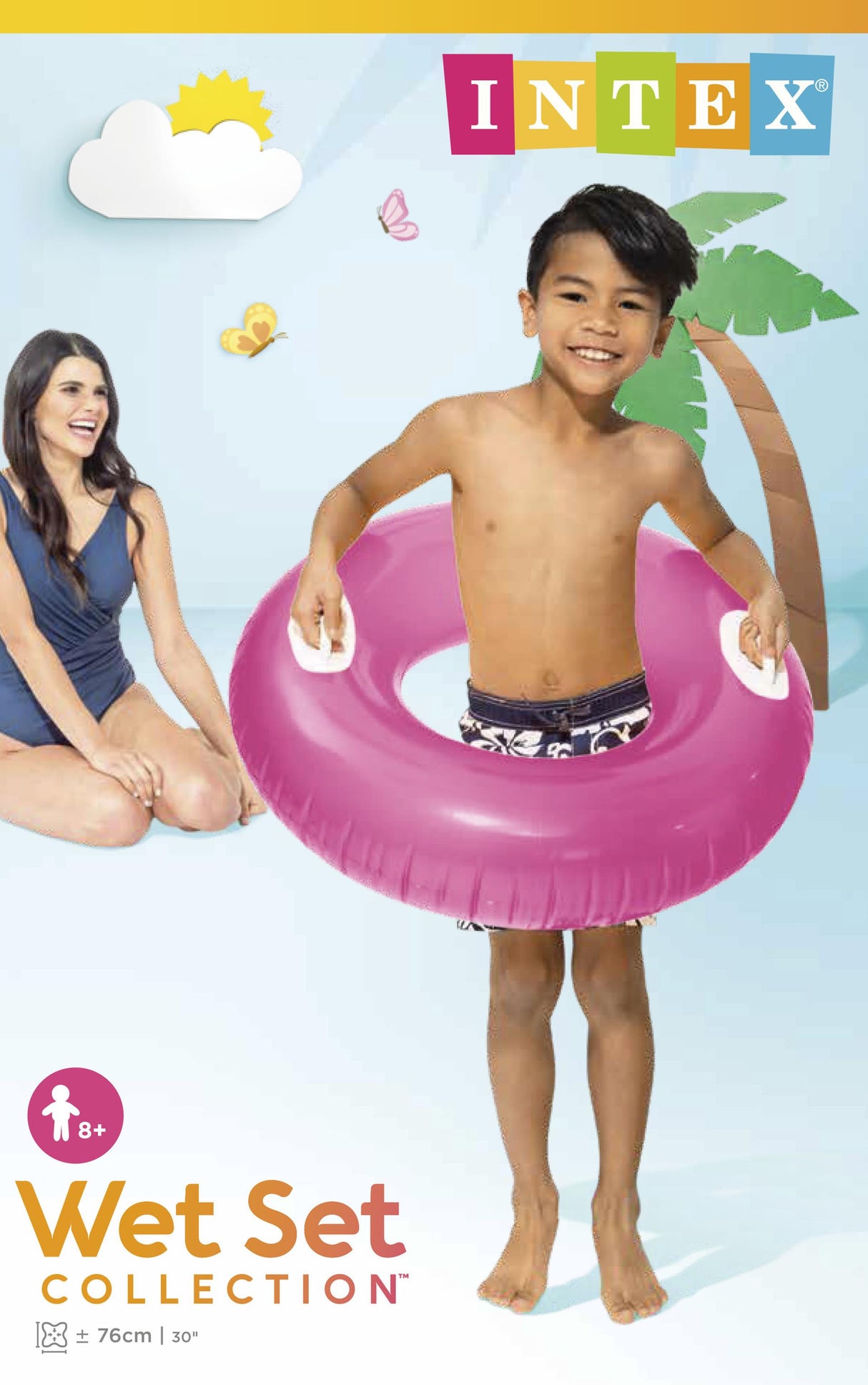 Intex Hi-Gloss Swimming Band-Pink