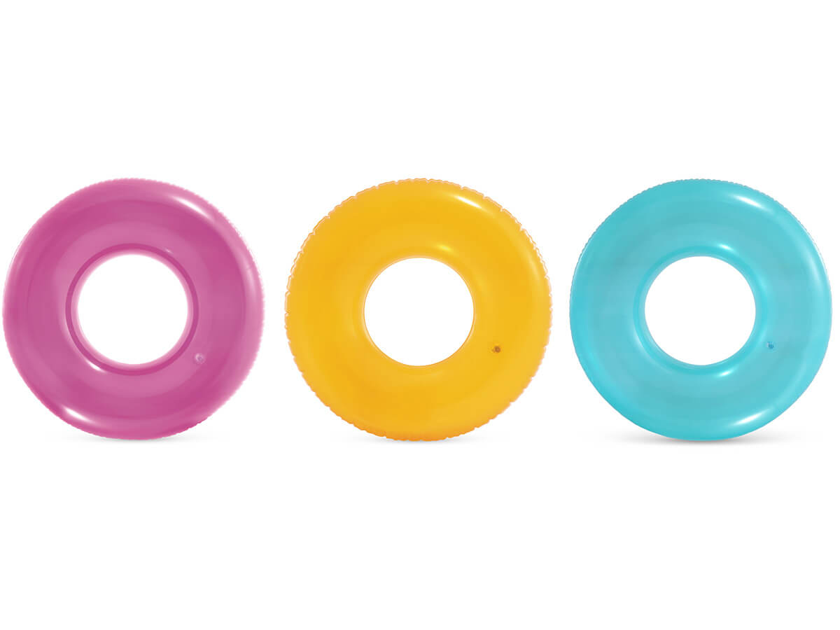 Intex transparenter farbiger Schwimmring-Rosa