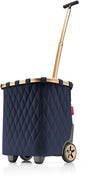 Reisenthel Carrycruiser Einkaufstrolley – 40 l – Rhombus Midnight Gold Frame Blue