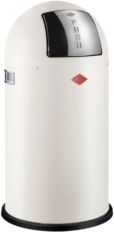 Wesco pushboy prullenbak | 50 liter | metaal - mat zand | vuilnisbak - made in germany
