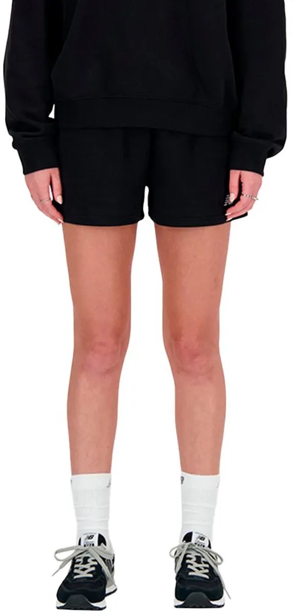 New balance sport essentials french terry dames short - black