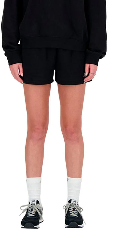 New balance sport essentials french terry dames short - black l