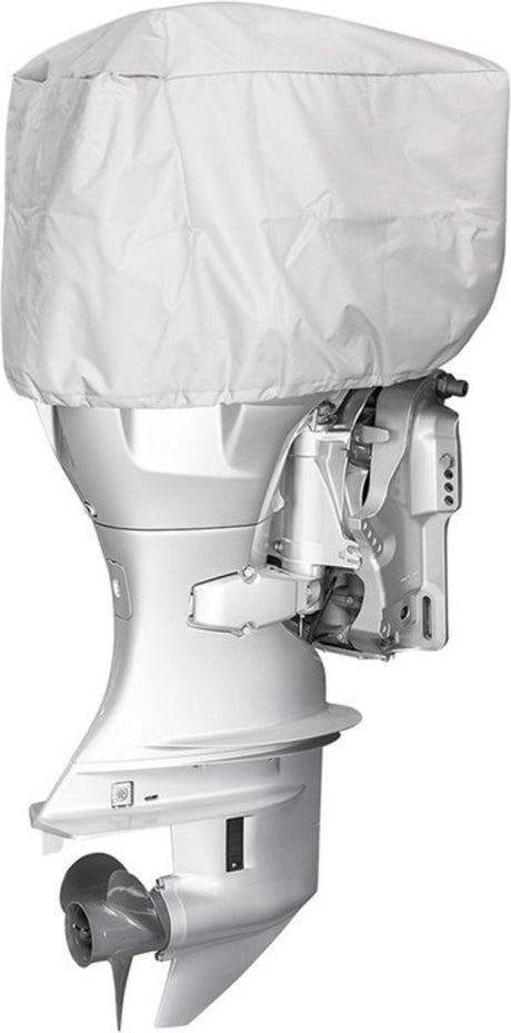 Proplus buitenboordmotorhoes - geschikt voor 225-300pk buitenboordmotoren - 87 x 60 x 79 cm – afdekhoes - beschermhoes - 600d polyester - uv-gestabiliseerde bootmotor hoes - geschikt voor zeewater - lichtgrijs