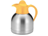 Isolierkanne Edelstahl gelber Deckel (1 Liter)