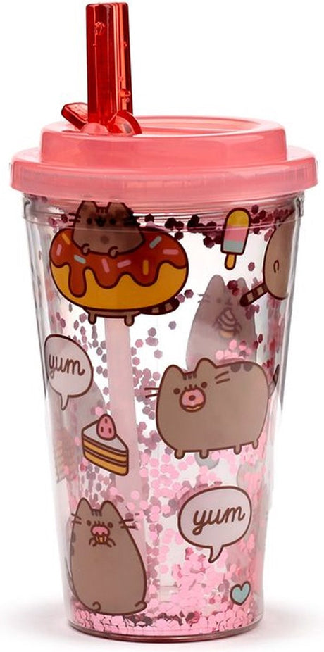 Puckator-Becher – Pusheen Foodie – Kucheneis – bruchsicher doppelwandig – Poptop-Deckel – Ecozen – 500 ml