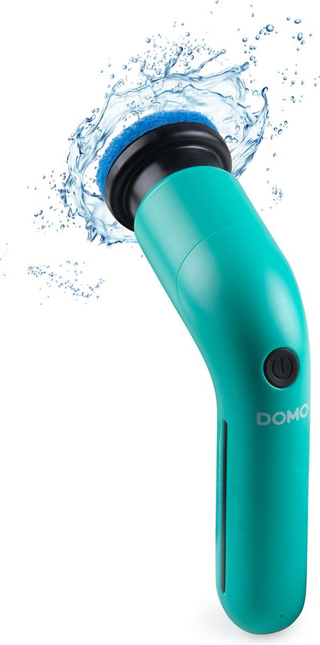 Domo do248sb wiederaufladbare Reinigungsbürste – elektrischer Schrubber – Scheuerbürste – 6 Aufsätze – IPX 7 für Bad oder Küche – grün