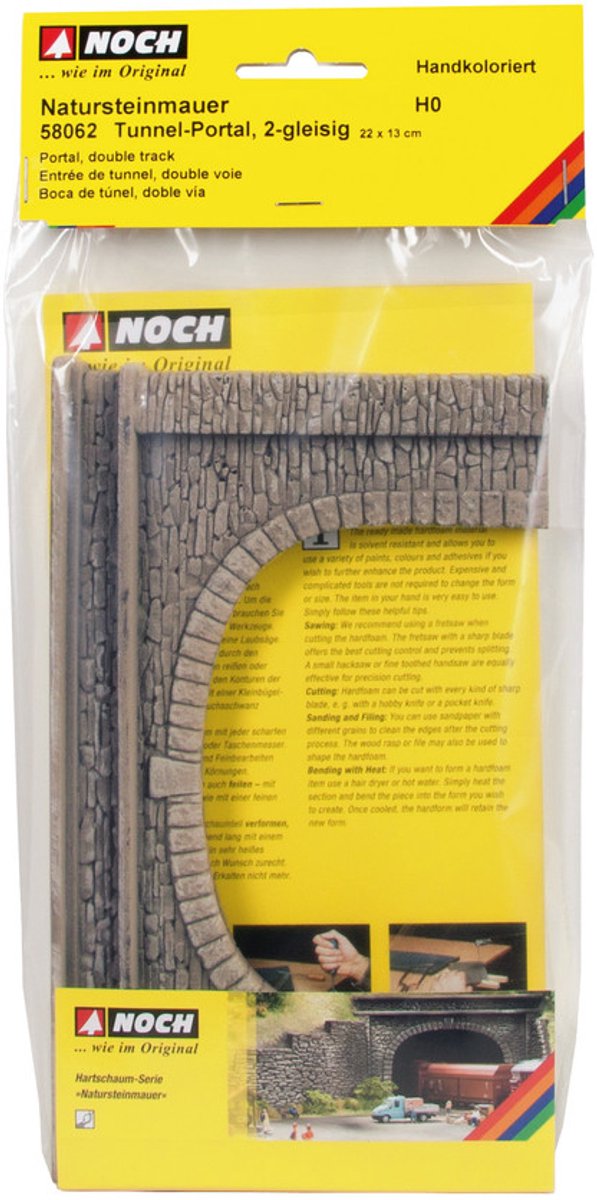 Noch 58062 h0 tunnelportaal 2-sporig hardschuim model