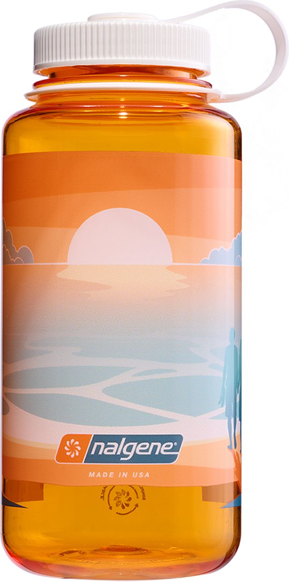 Nalgene - wide mouth bottle - drinkfles - waterfles - lekvrij - 1000ml - bpa free - sustain - landscape sunset