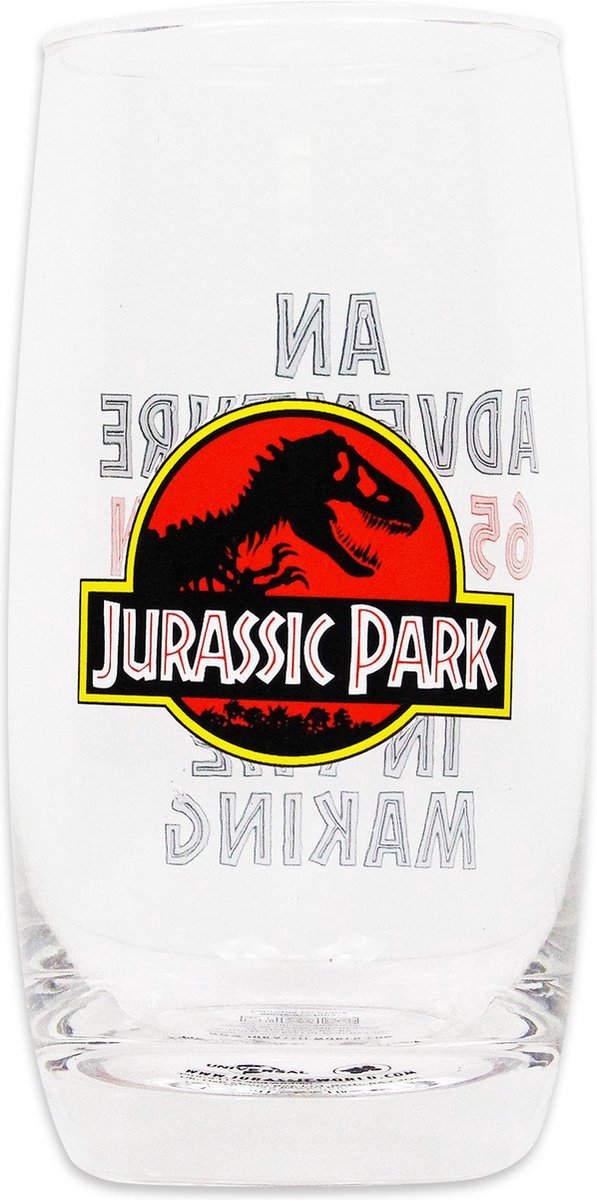 Half Moon Bay Jurassic Park – Trinkglas – transparent mit Aufdruck – 450 ml