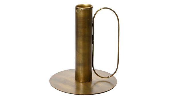 Kandelaar ijzer koper antiek d10 h11cm