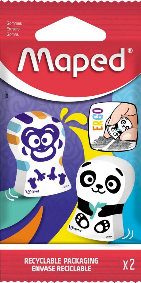 Maped Office Maped Radiergummi Ergo Fun | Blister mit 2 Stück